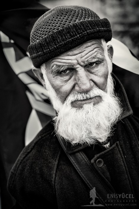 A familiar face for the locals of Eminonue distrcit of Istanbul who is selling flags for more then 20 years.